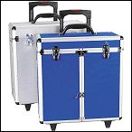 Aluminum Tool Case with Telescoping Handle and Wheels Provide Easy Portability from Pet Edge USA