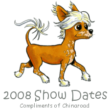 2008 Dog Conformation Show Dates in Australia