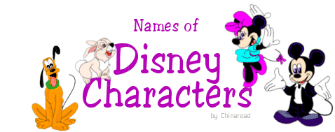 NAMES OF DISNEY CHARACTERS' IN SEVERAL LANGUAGES