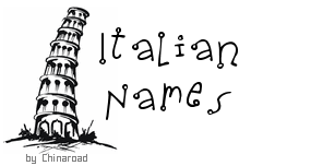 Italian Names by Chinaroad